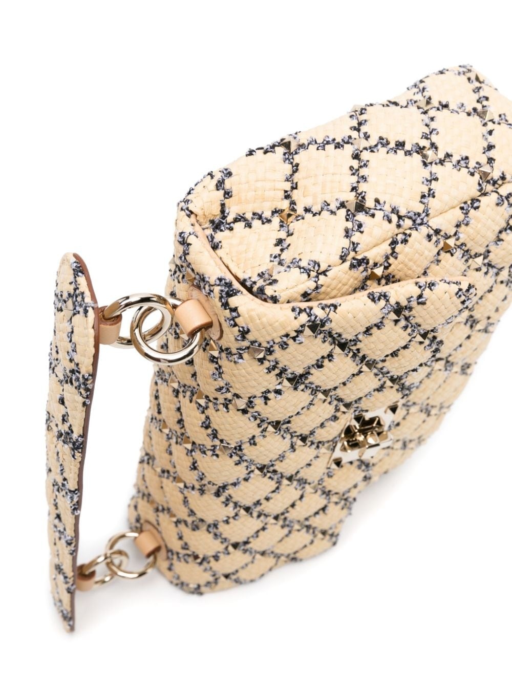 Rockstud woven tote bag - 4