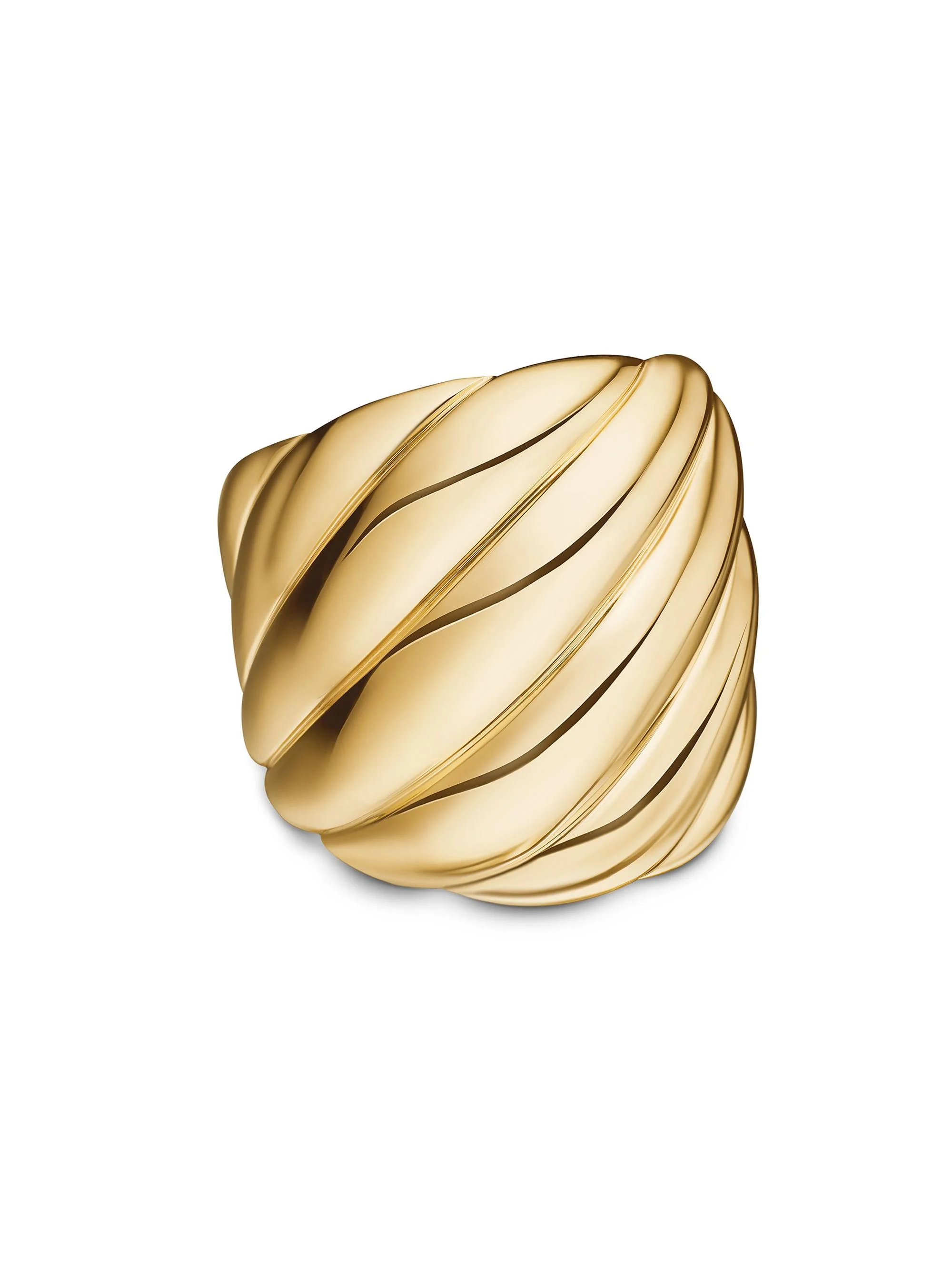 Women's Sculpted Cable Ring in 18K Yellow Gold - Gold - 1