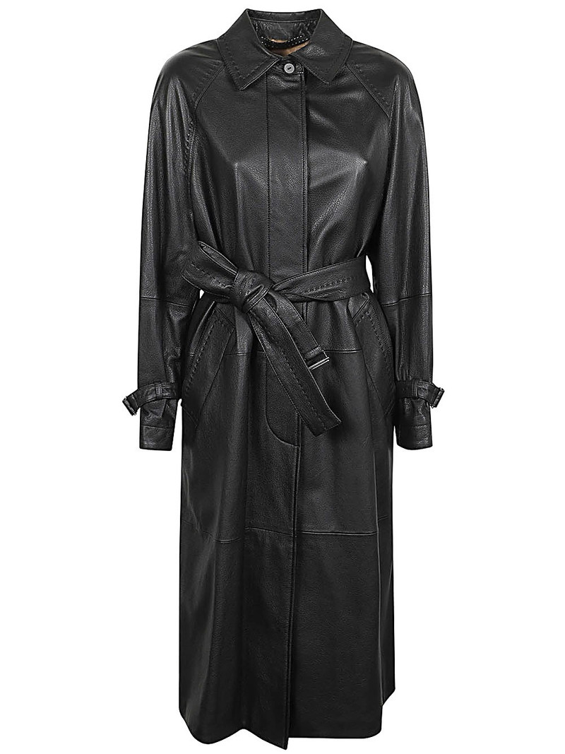 Leather trench coat 1