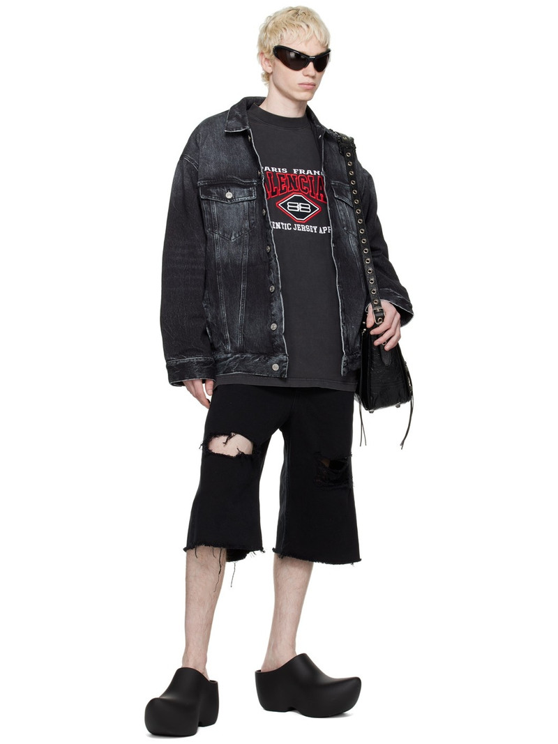 BALENCIAGA distressed denim shorts outlook