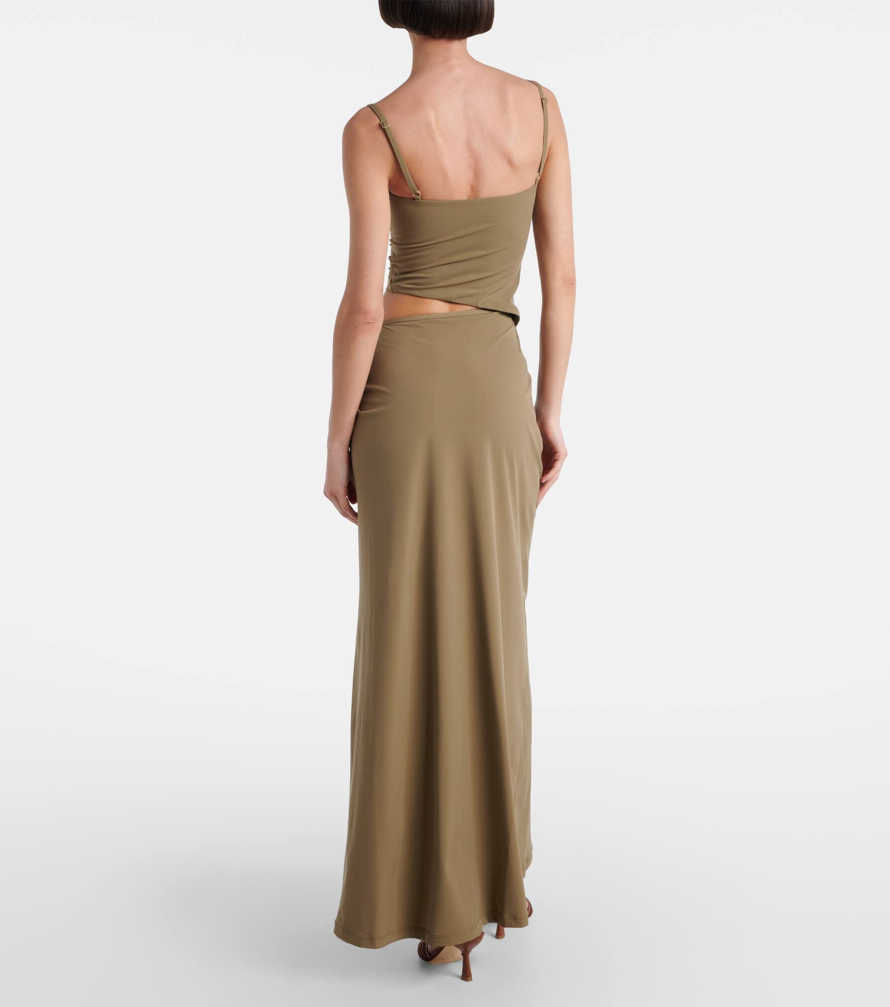 Orbit ruched maxi dress - 3
