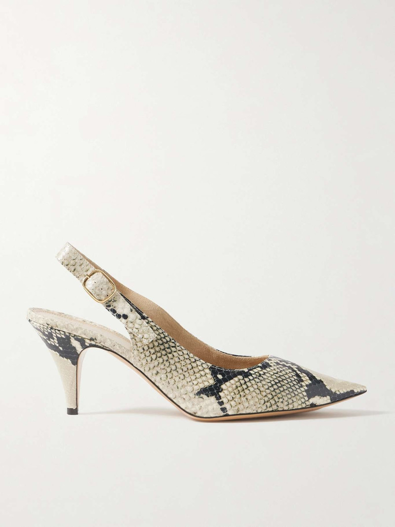 River snake-effect slingback pumps 1