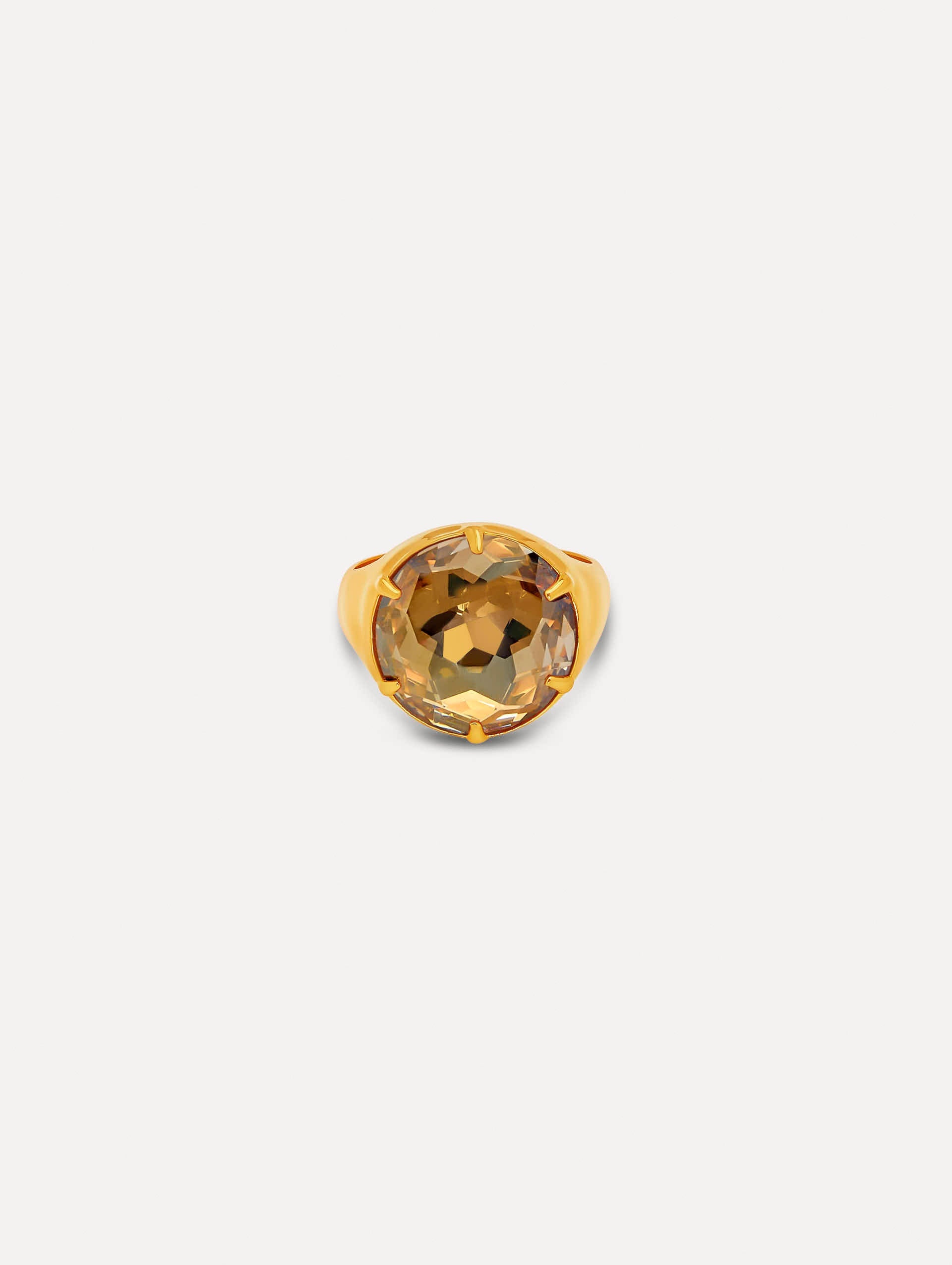 CLASSIC CRYSTAL SIGNET RING - 2