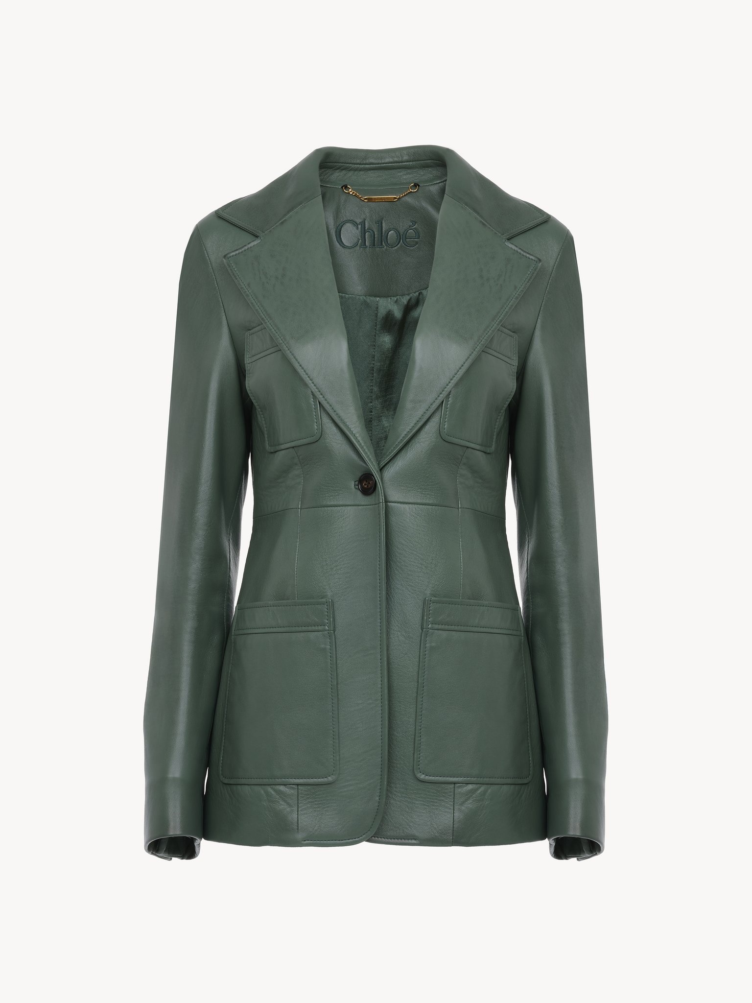 TAILORED JACKET IN LEATHER - 2