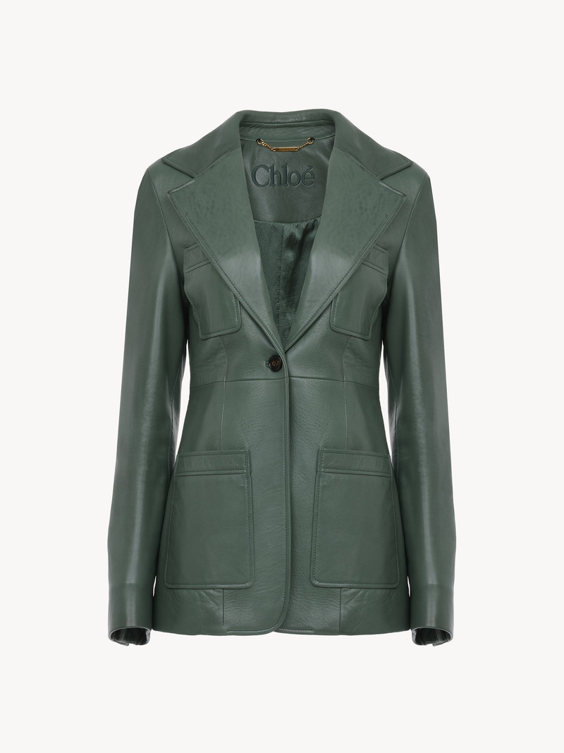 Chloé TAILORED JACKET IN LEATHER outlook