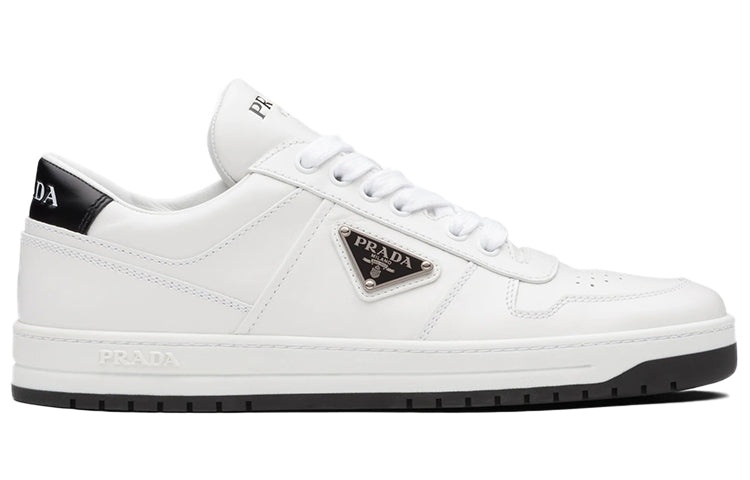 (WMNS) PRADA Downtown Perforated Leather Sneakers 'White Black' 1E792M_3LJ6_F0964_F_030 - 2