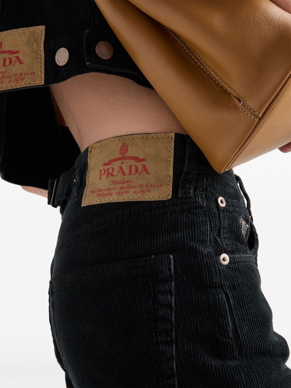 logo-patch tapered jeans - 4