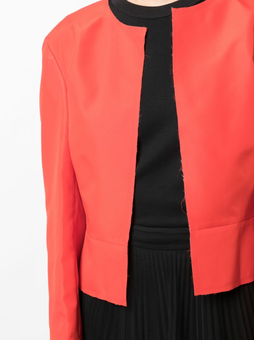 asymmetric layered-detail jacket - 5