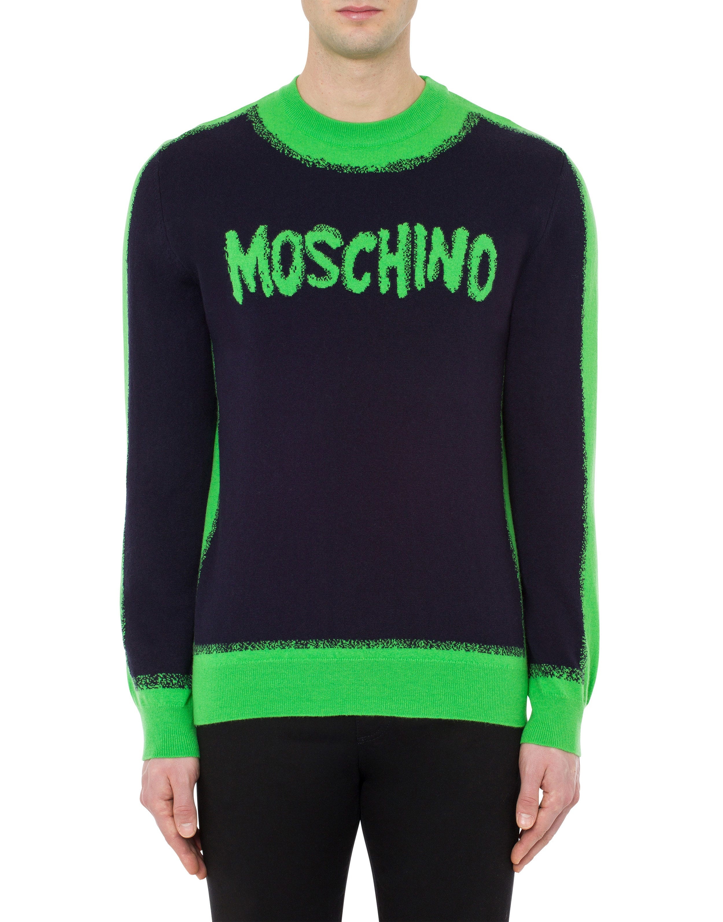 MOSCHINO PAINT WOOL AND CASHMERE PULLOVER - 10