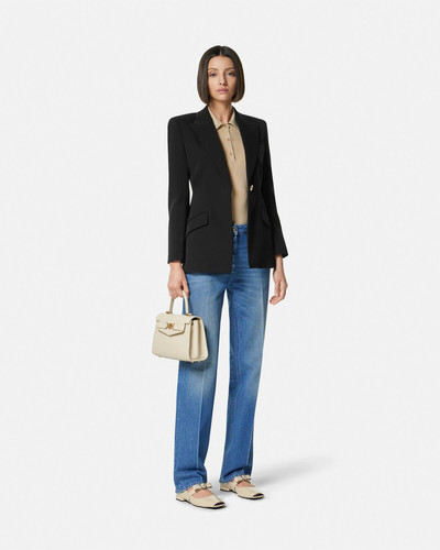 VERSACE Cashmere-Blend Knit Polo Shirt outlook