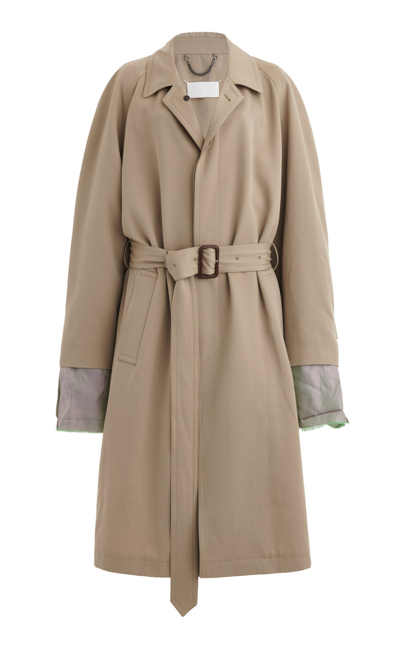Belted Wool Trench Coat neutral 1