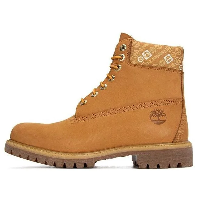 Timberland Premium 6 Inch Waterproof Boots 'Wheat and Logo Print' A2B1X231 - 1