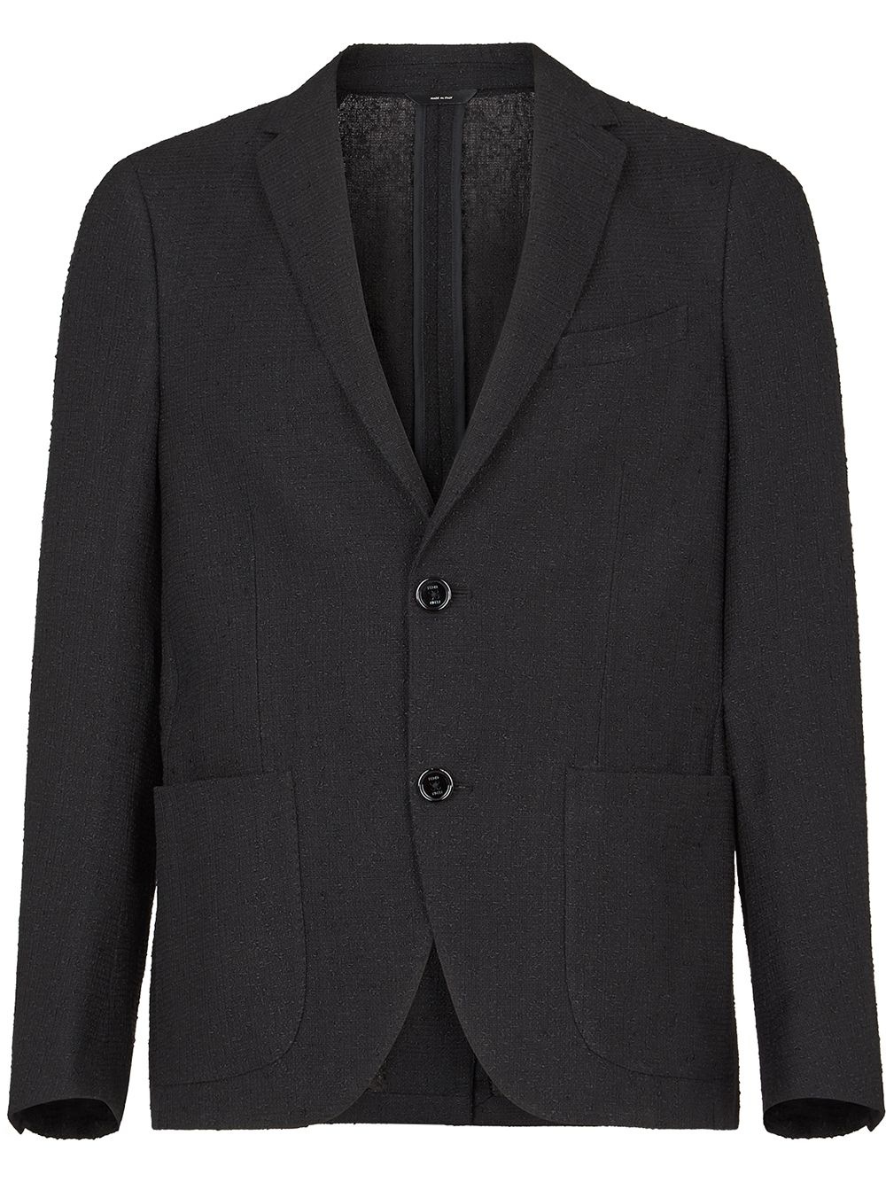 single-breasted linen blazer - 1