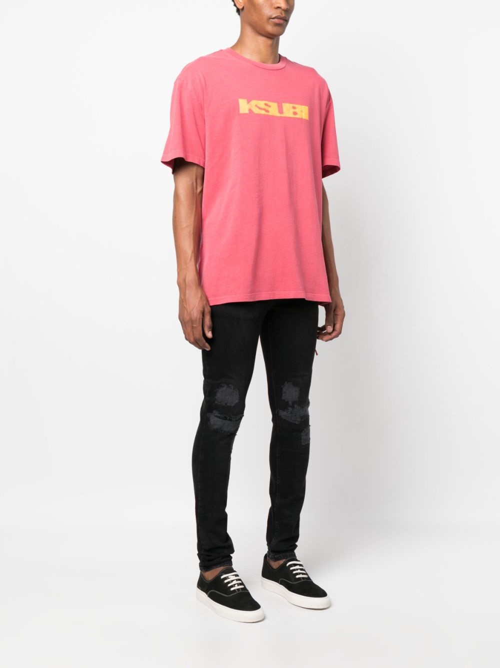 logo-print cotton T-shirt - 3