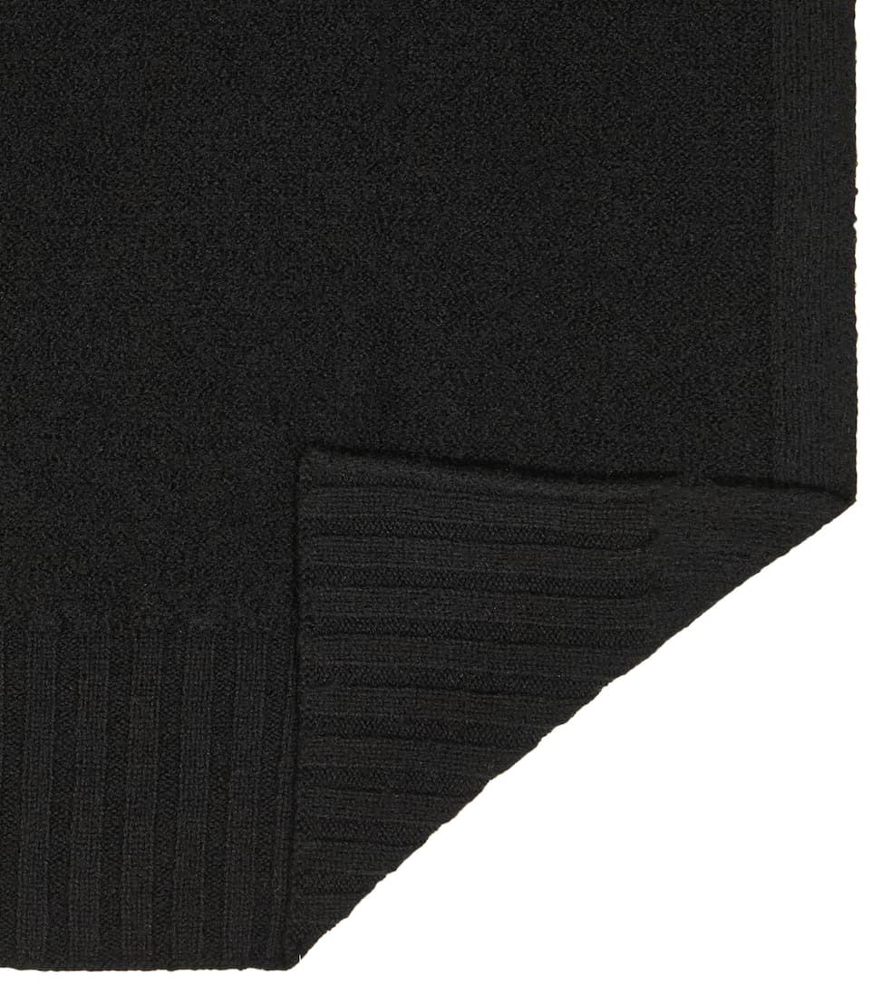 Ribbed-detail wool scarf - 5