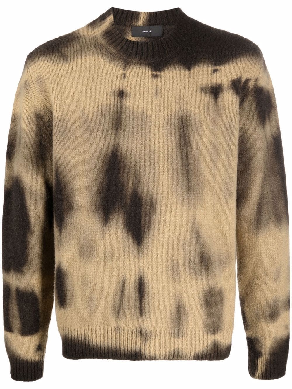 acid-wash crew-neck jumper - 1