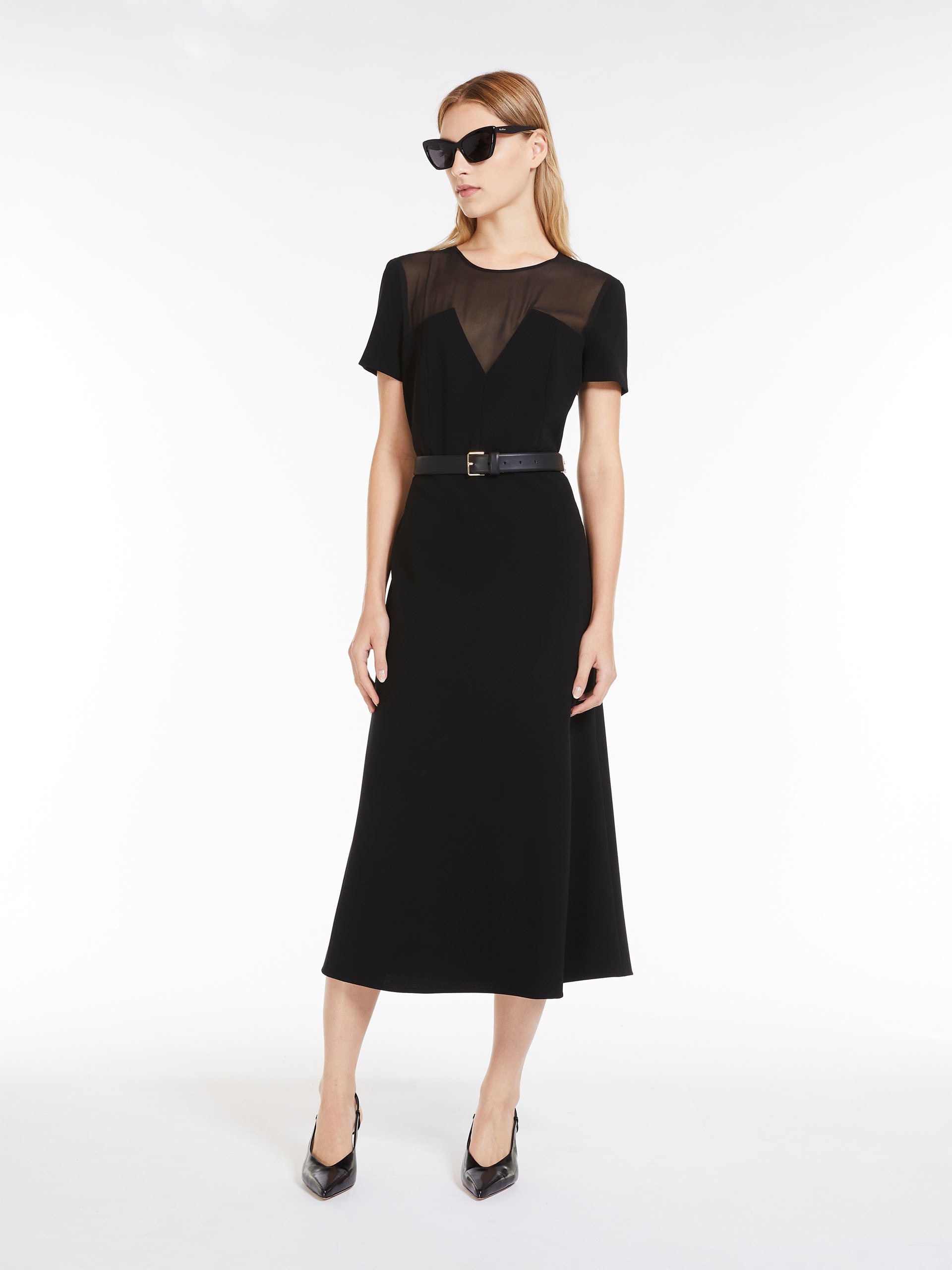 アウトレット★Max Mara Studio★asturie キャディドレス Max Mara ASTURIE Cady dress with georgette inserts | REVERSIBLE