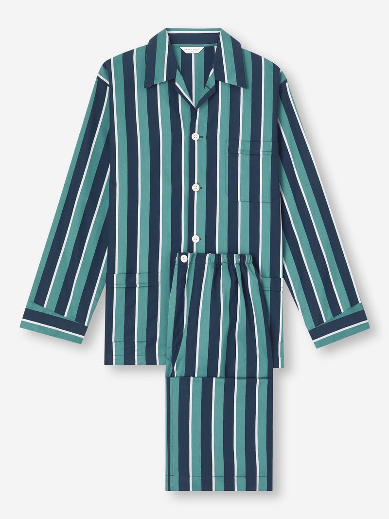 Men's Classic Fit Pyjamas Royal 221 Cotton Teal - 1