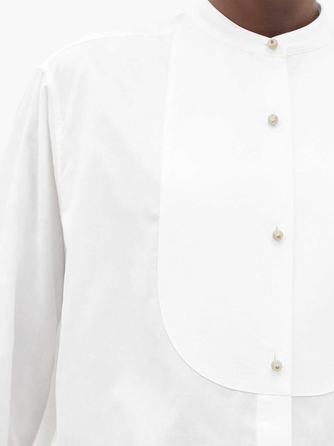 Andravida bib-front cotton-poplin shirt - 4