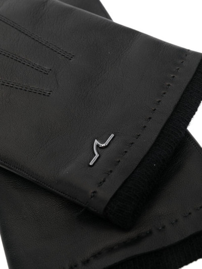 Paul & Shark logo-plaque leather gloves outlook