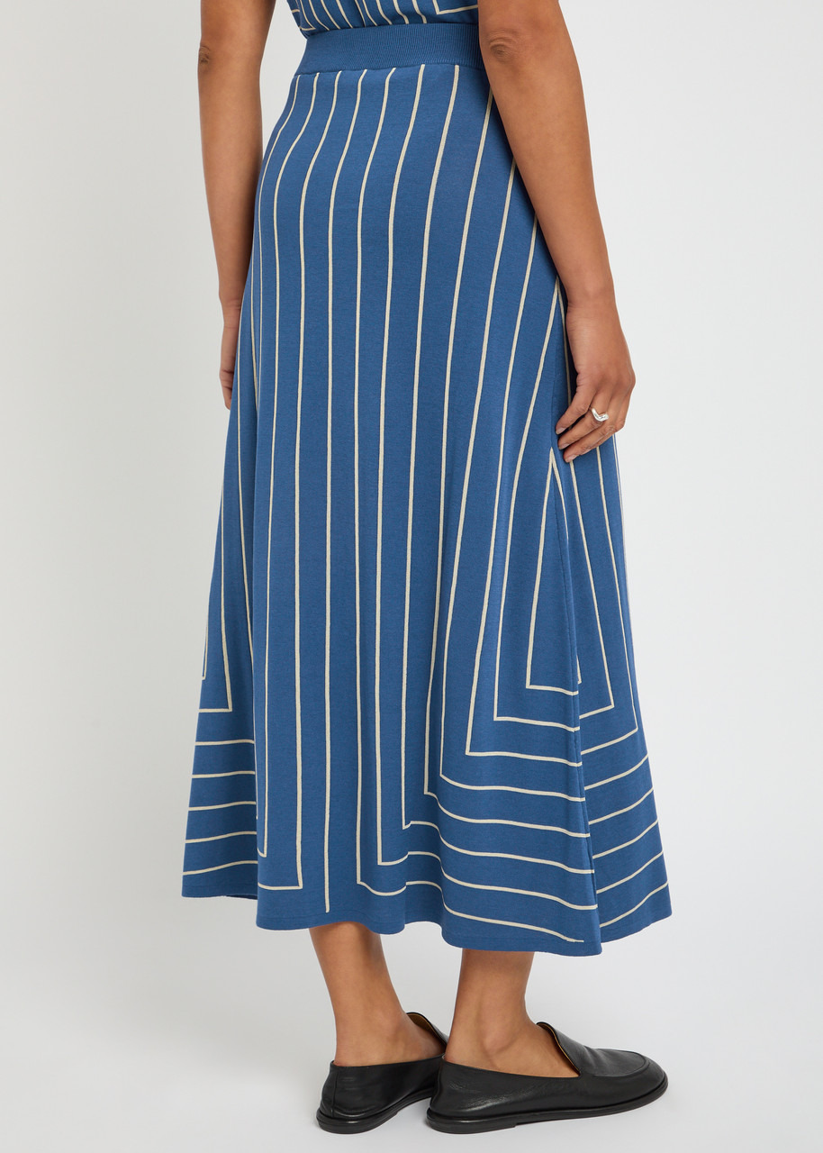 Joseph Striped-jacquard Stretch-knit Midi Skirt - 3