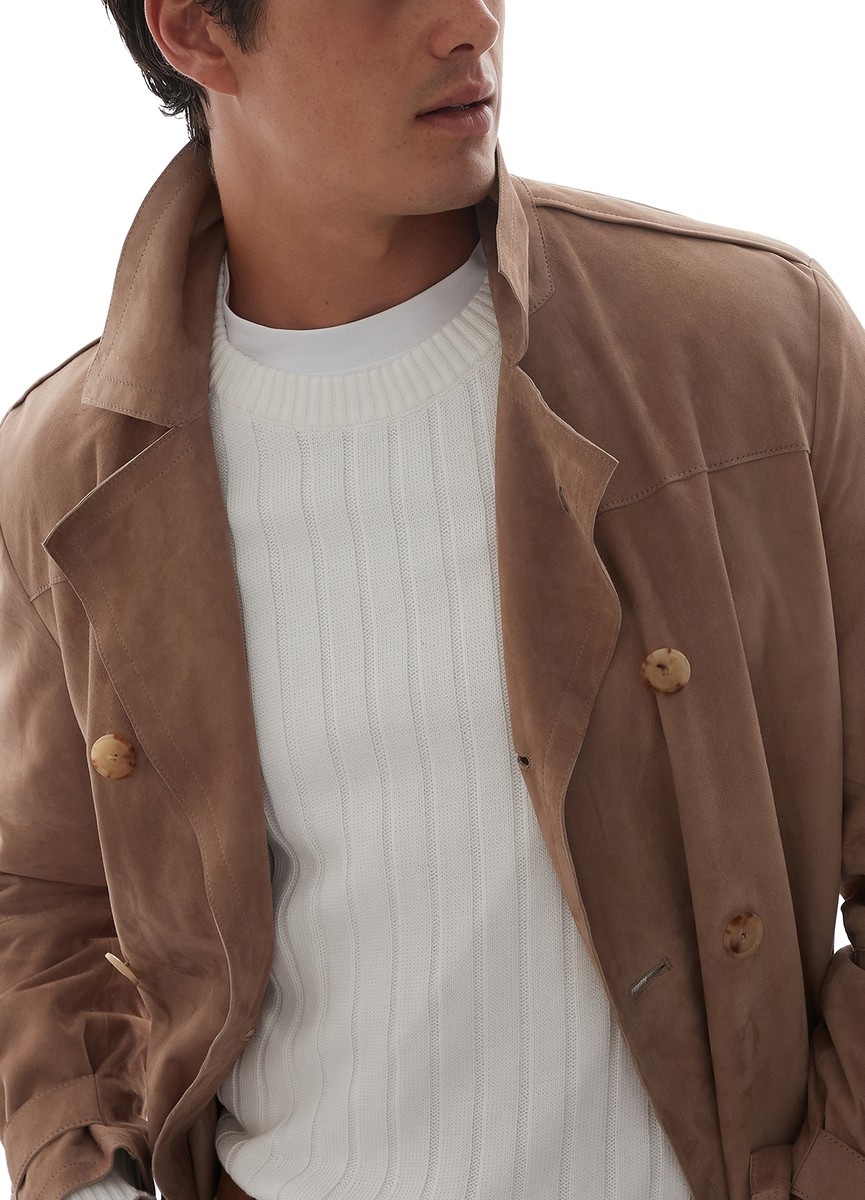 Brunello Cucinelli Suede trench coat | 24s | REVERSIBLE