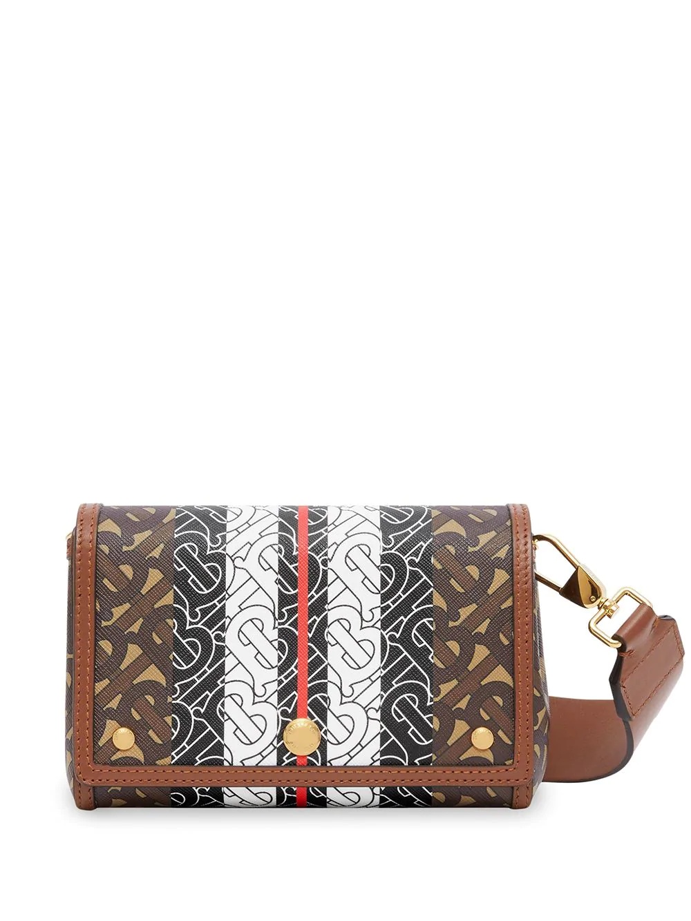 small monogram print cross-body bag - 1