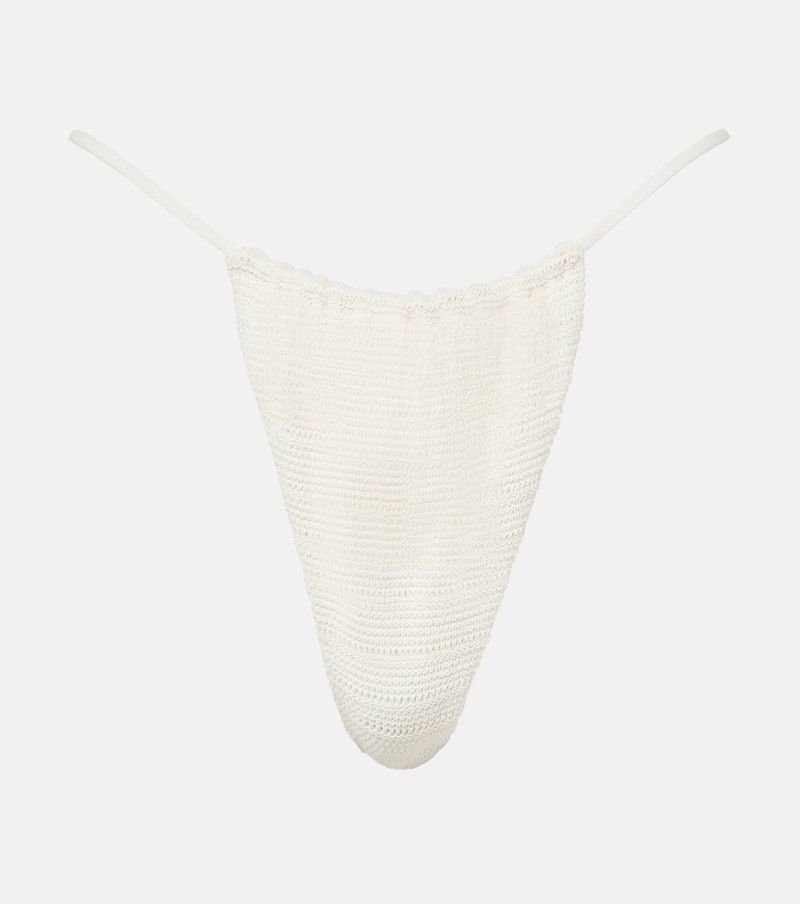 Brita cotton-blend crochet bikini bottoms 1