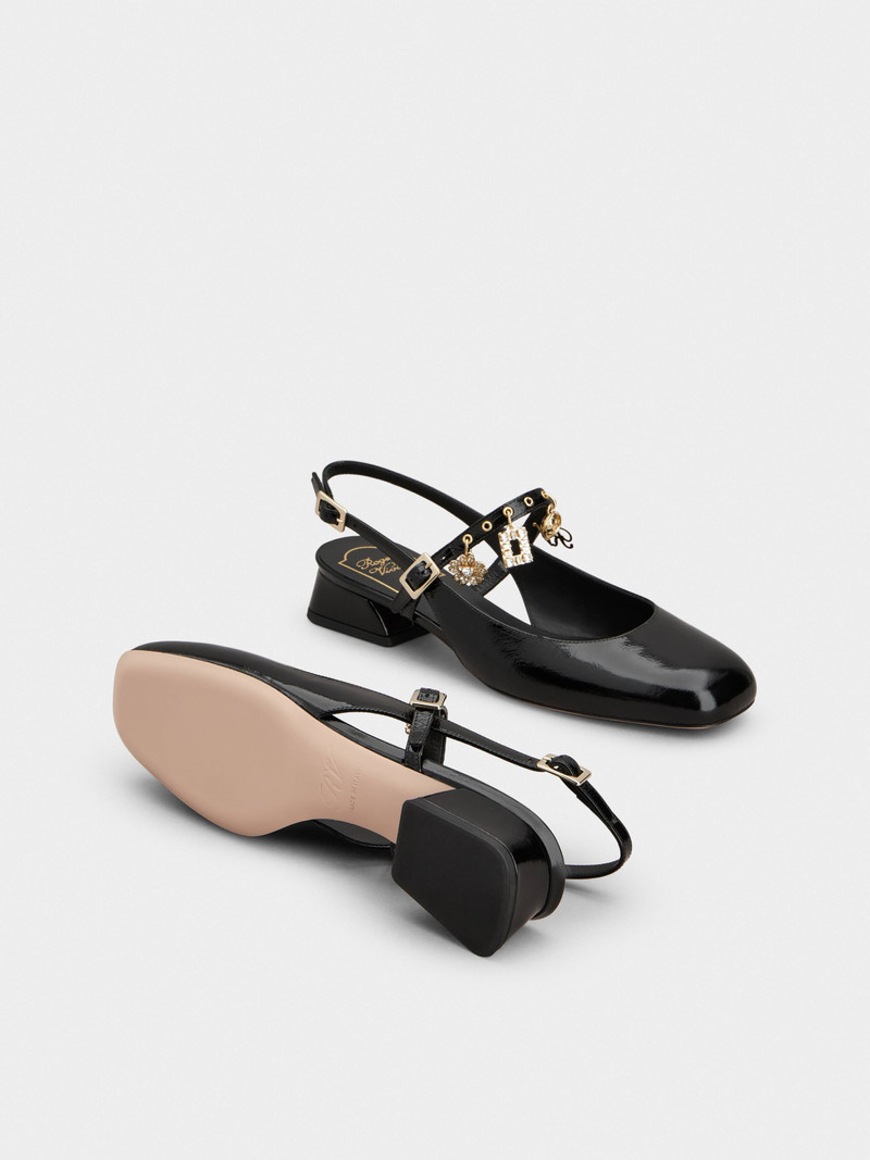 Très Vivier Slingback Mary Janes in patent leather 5