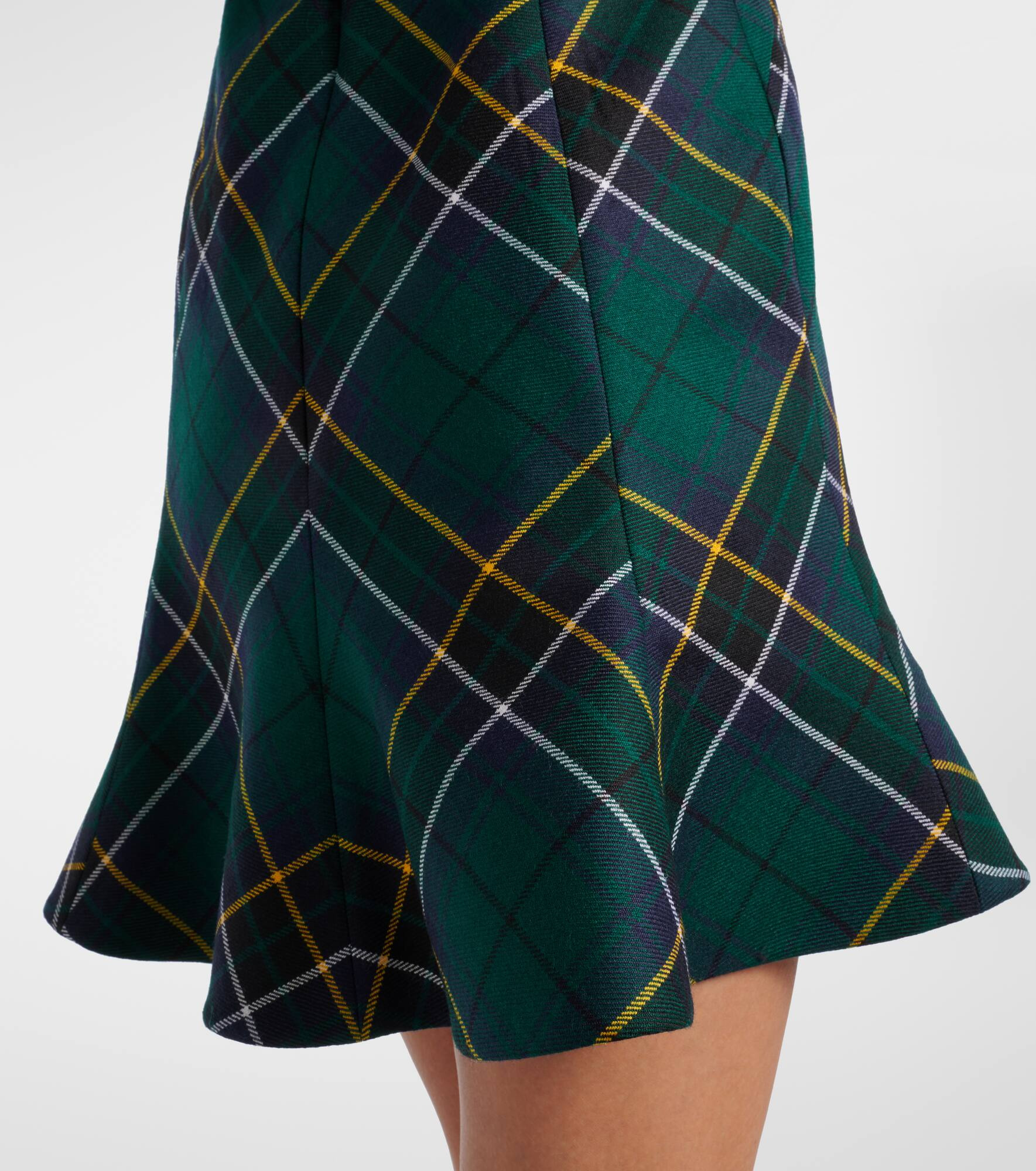 Tartan wool minidress - 5