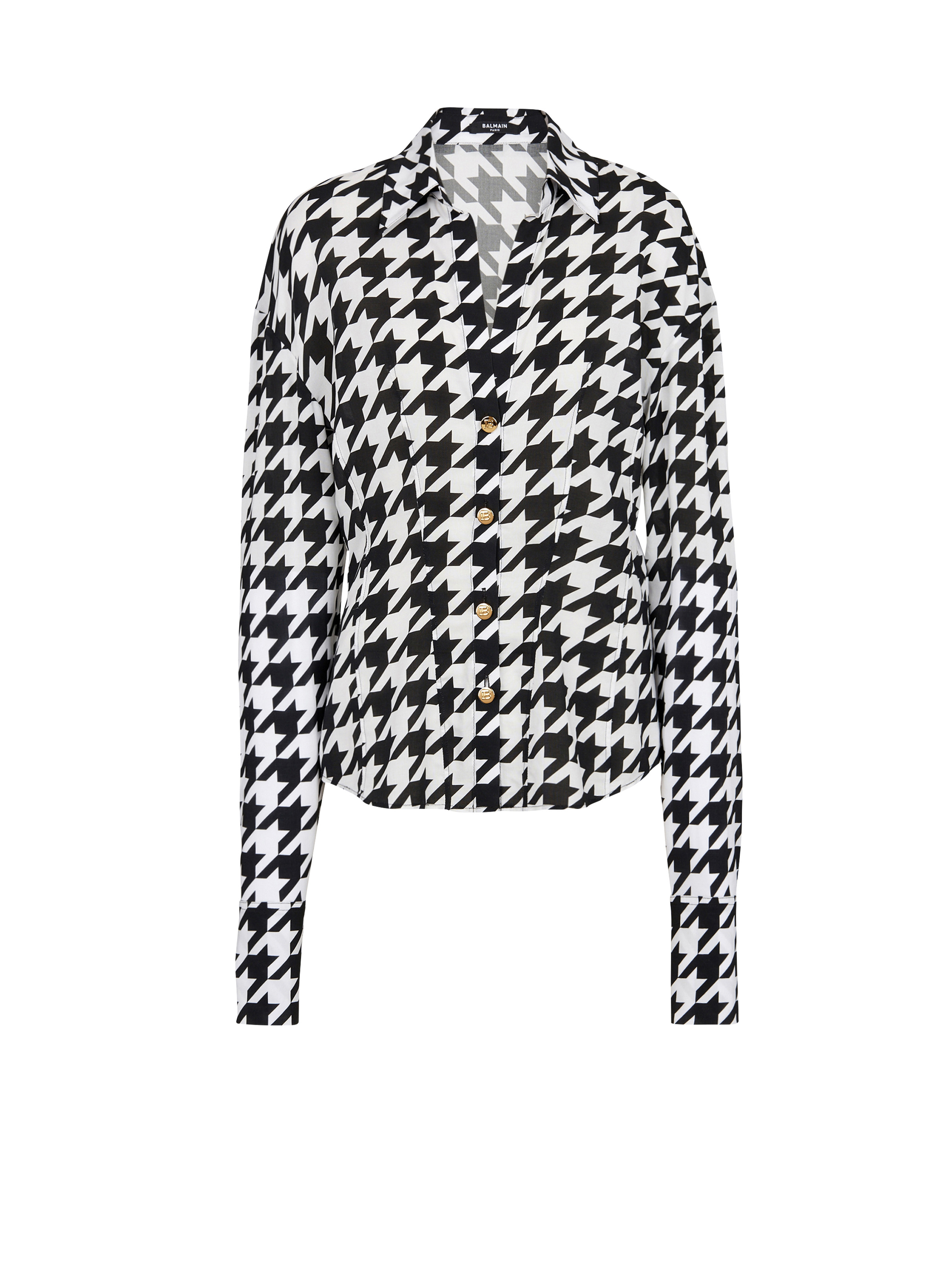 Houndstooth print shirt - 1