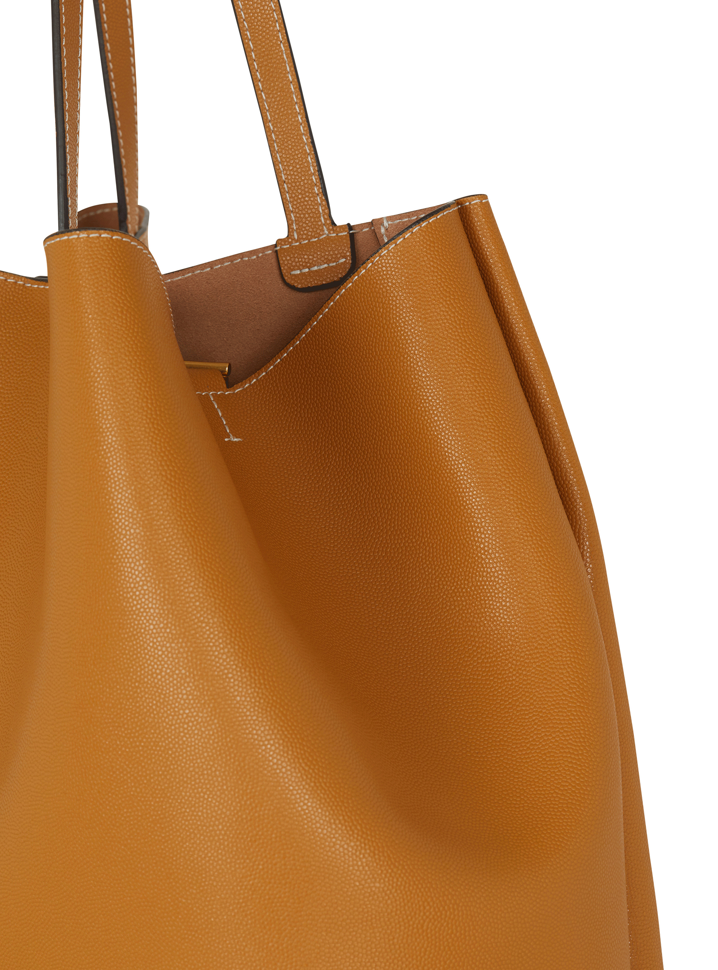 Emblème grained leather tote bag - 5