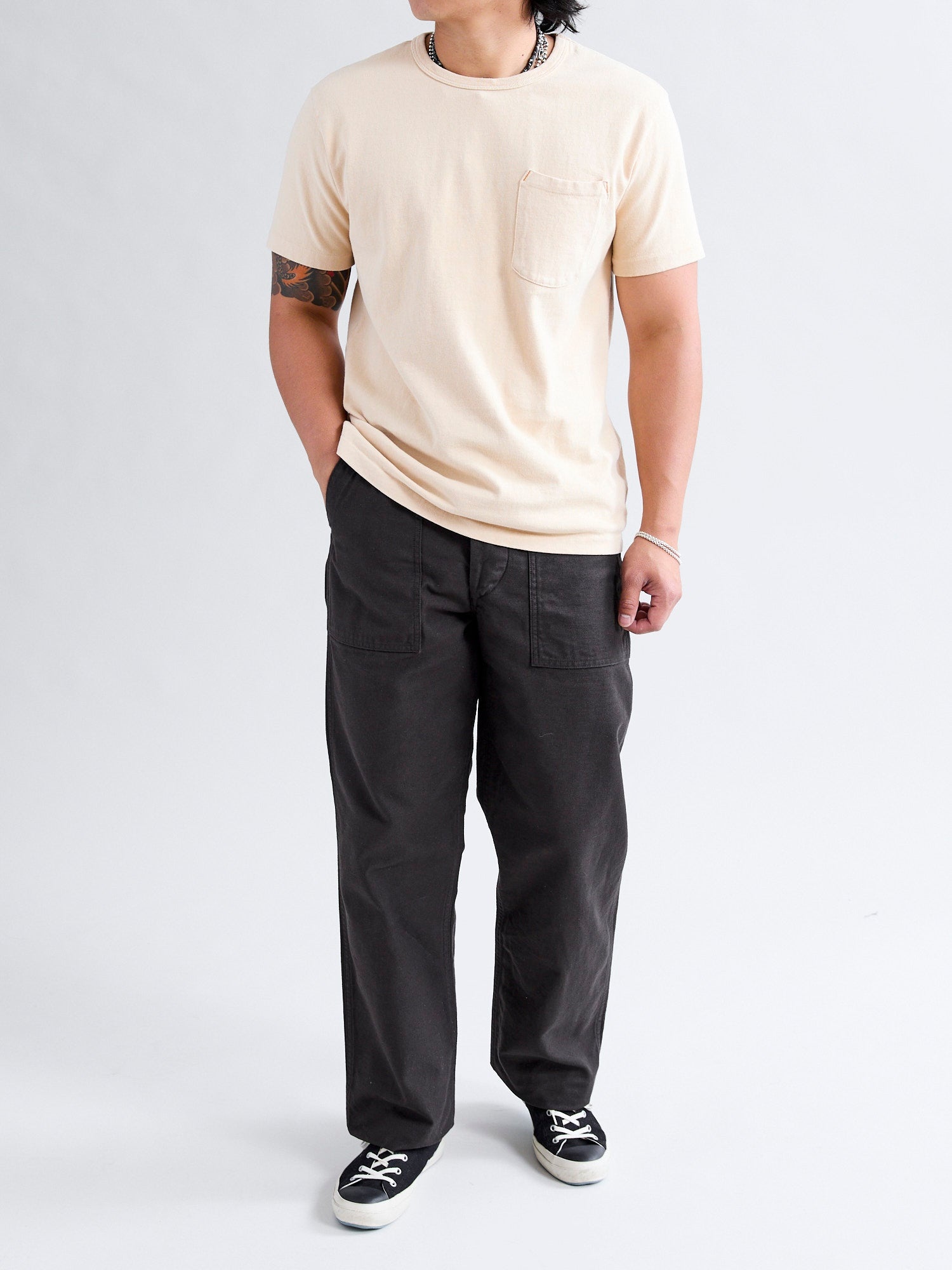 Straight Fit Fatigue Pants in Black - 14