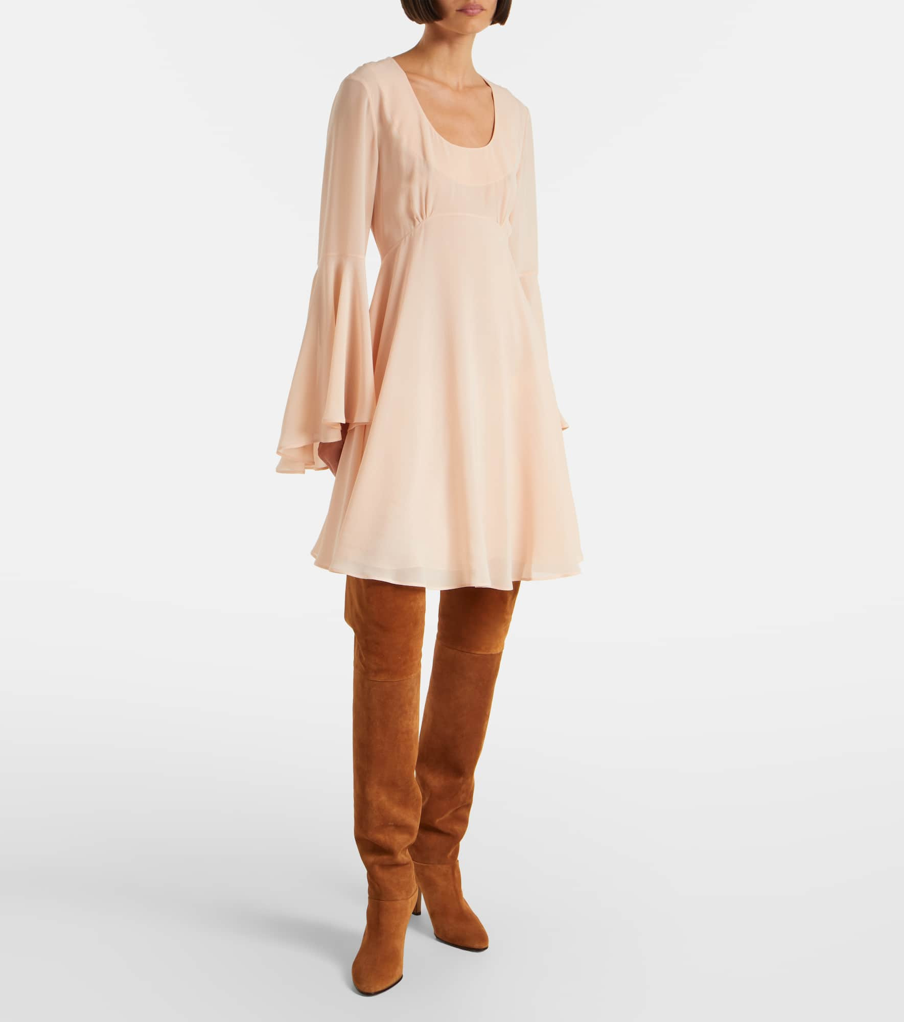 Eve 85 embellished suede over-the-knee boots - 3
