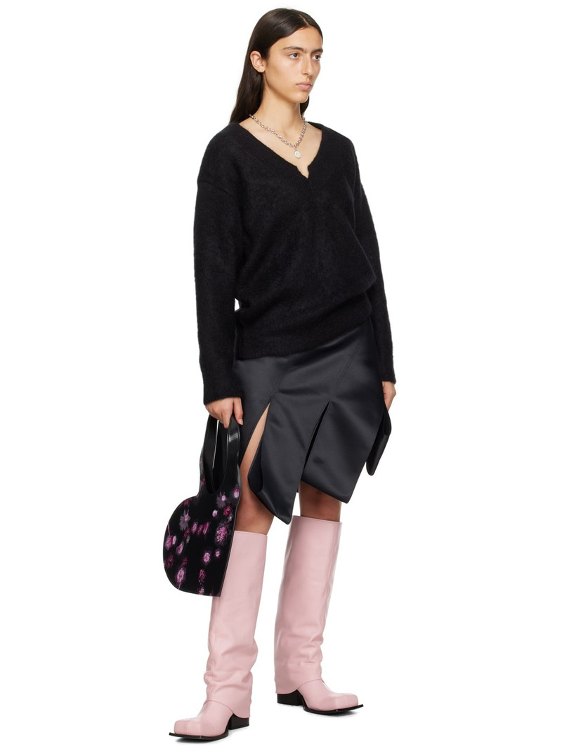 We11done Black V-Neck Sweater outlook