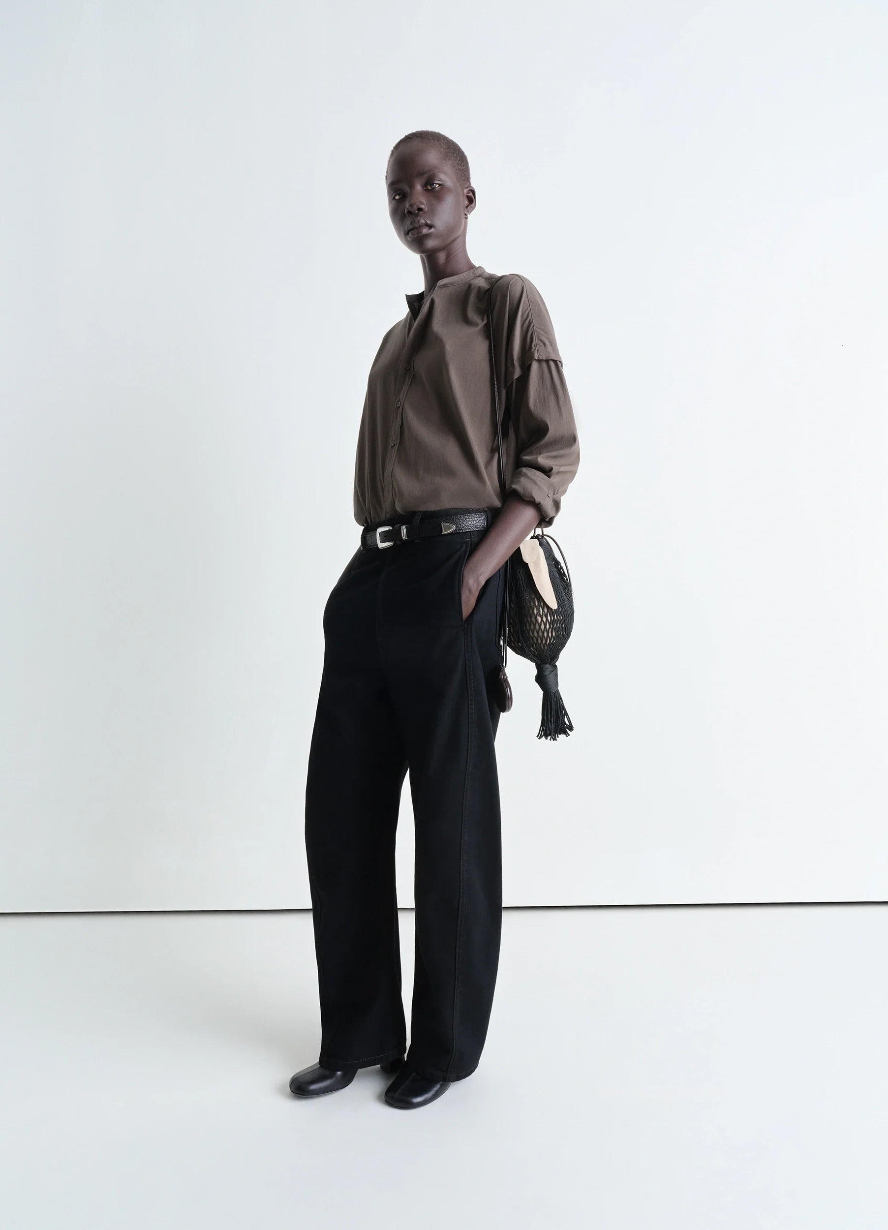 LONG SHIRT WITH HALF PLACKET - 5