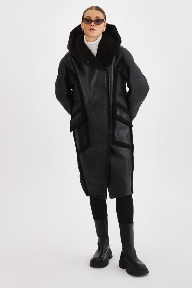 REXANA | Mixed Media Puffer Coat 1