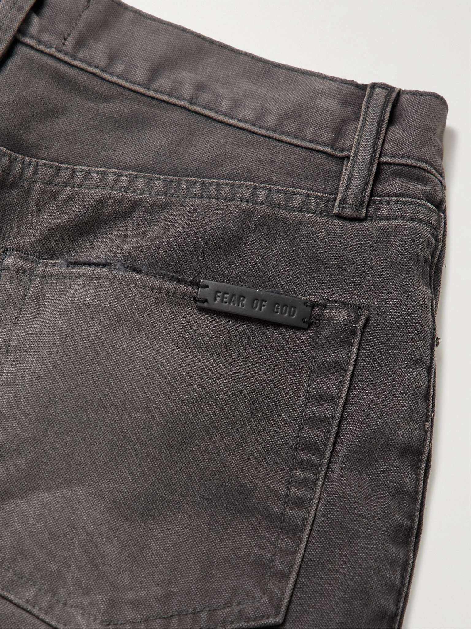 Stone-Washed Cotton-Canvas Jeans - 5