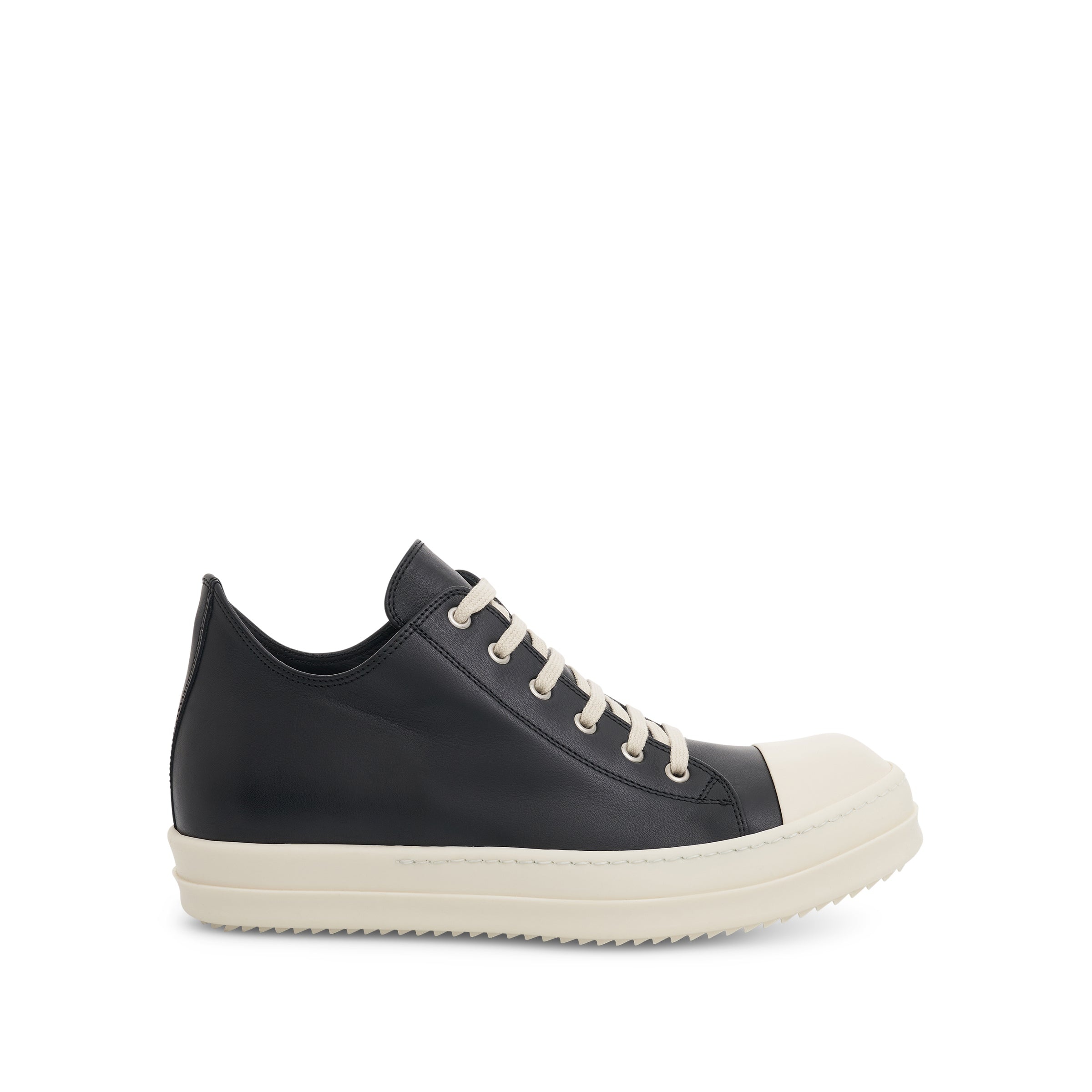 EDFU Low Leather Sneaker in Black/Milk - 1