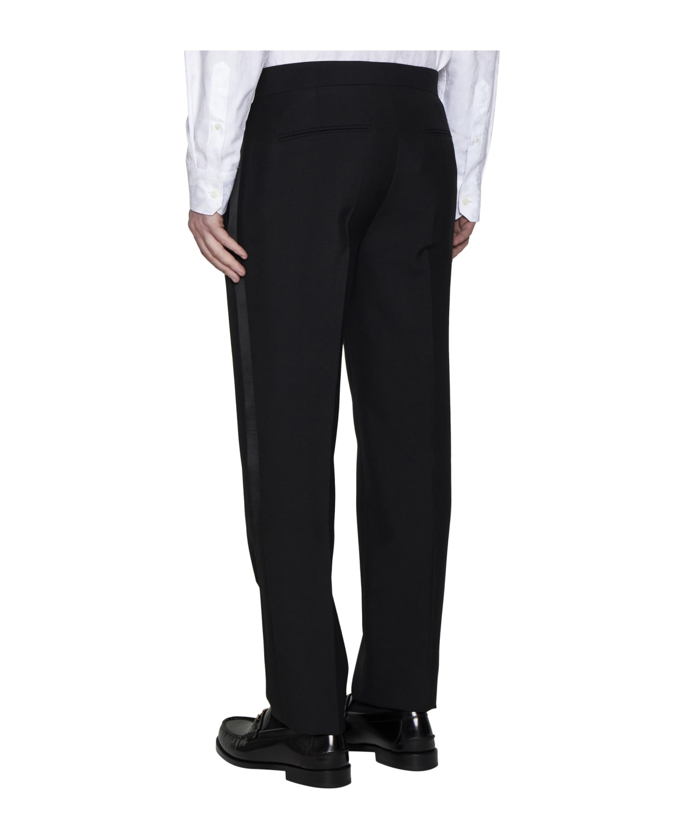 Trousers With Silk Details - 4