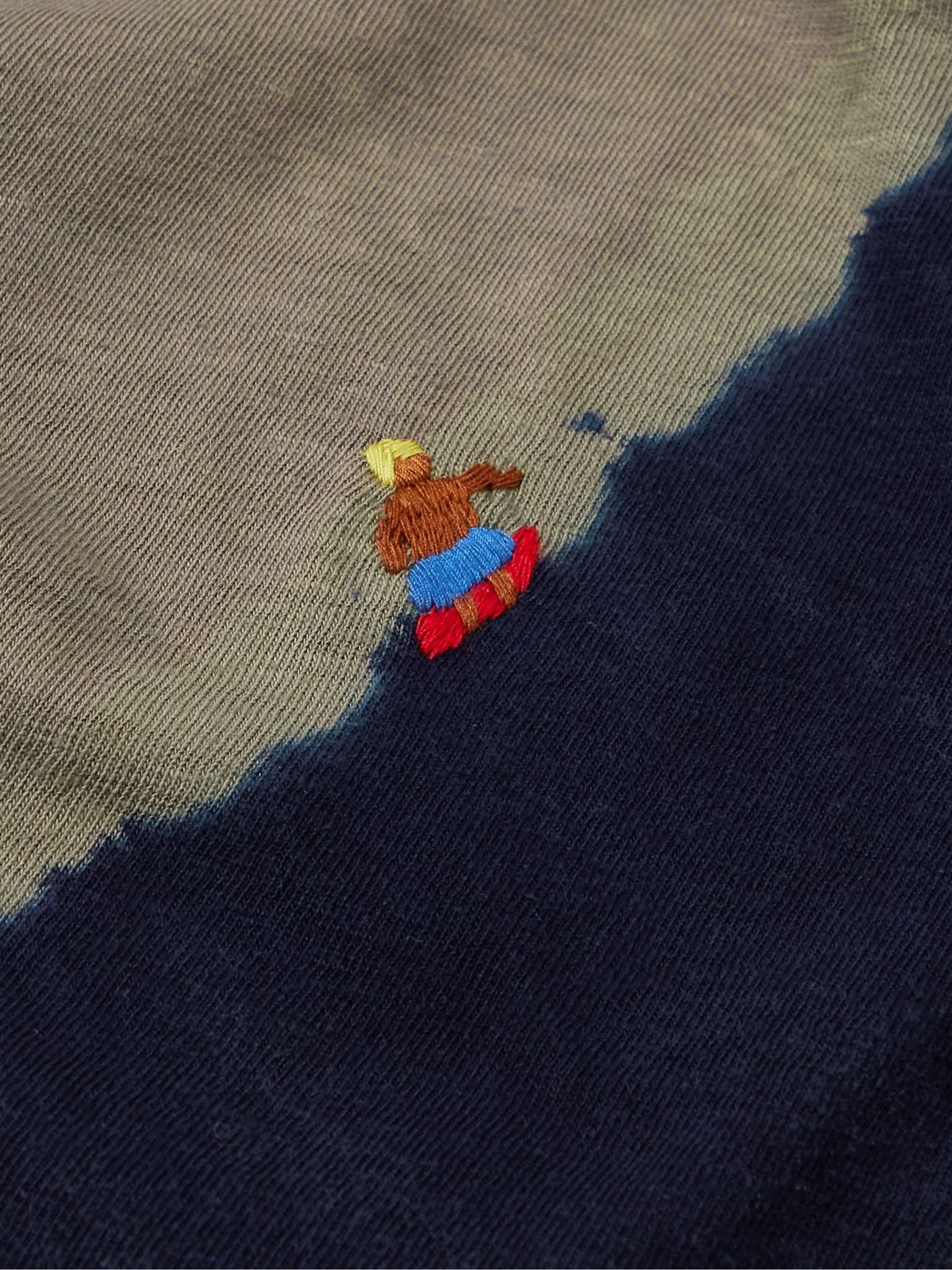 Embroidered Tie-Dyed Cotton-Jersey T-Shirt - 3