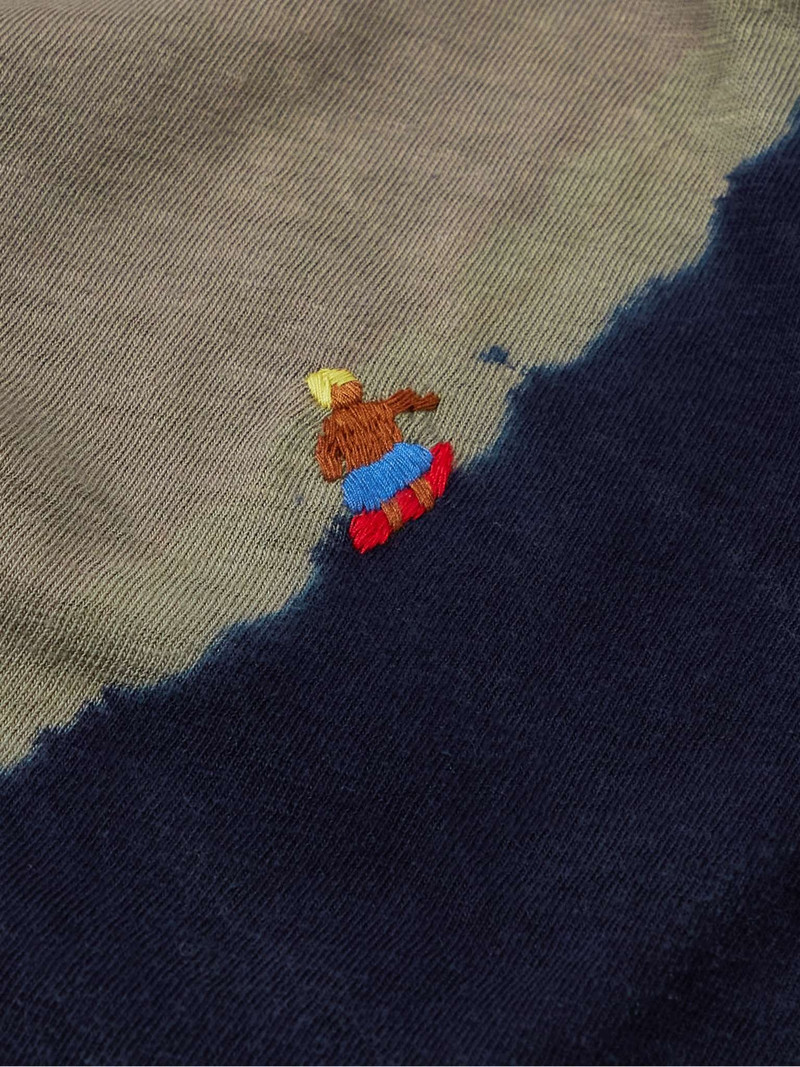 Embroidered Tie-Dyed Cotton-Jersey T-Shirt 3