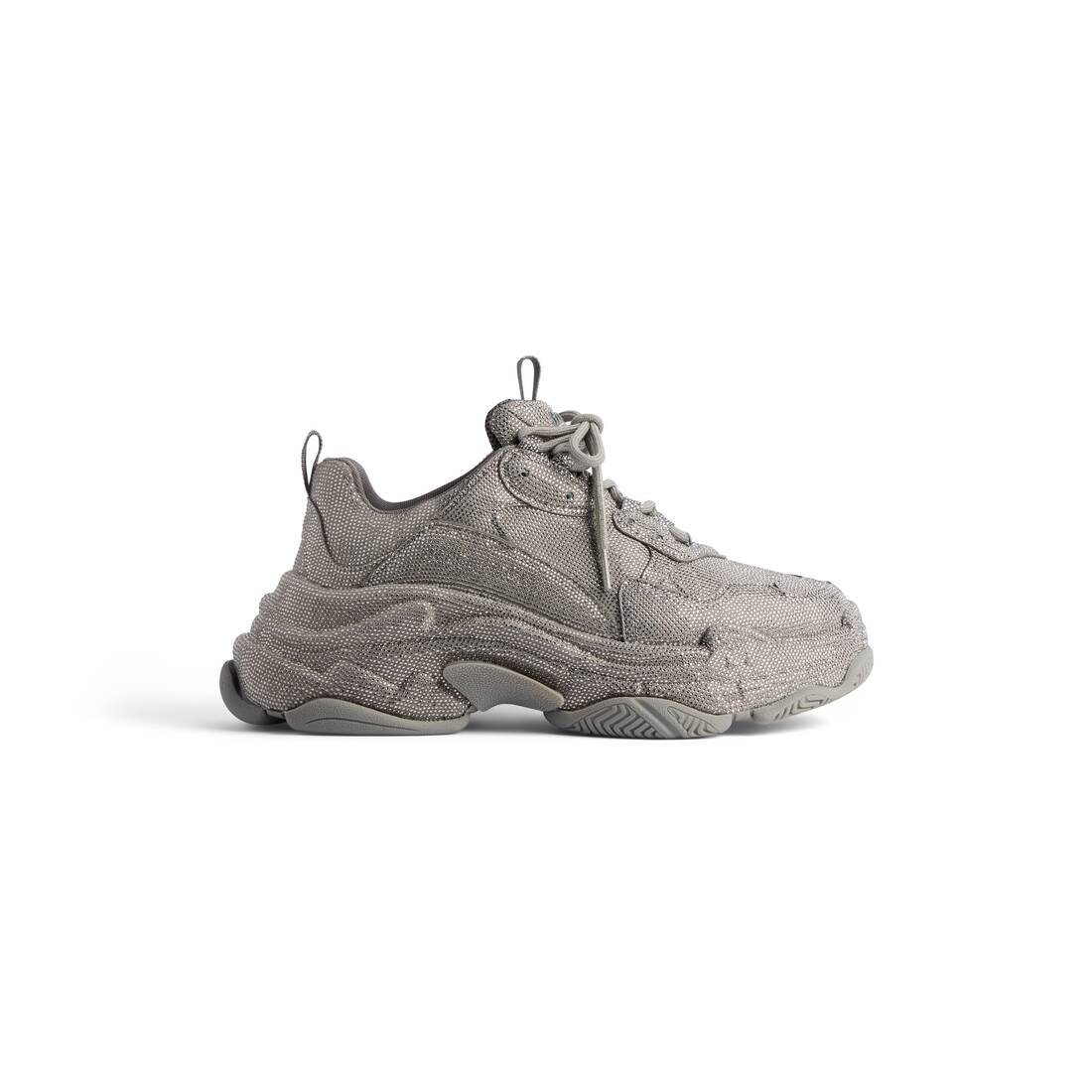 Men's Triple S Sneaker With Rhinestones  in Dark Grey - 1