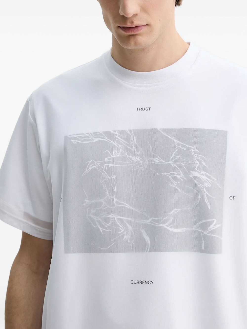 Marl graphic-print layered T-shirt - 4