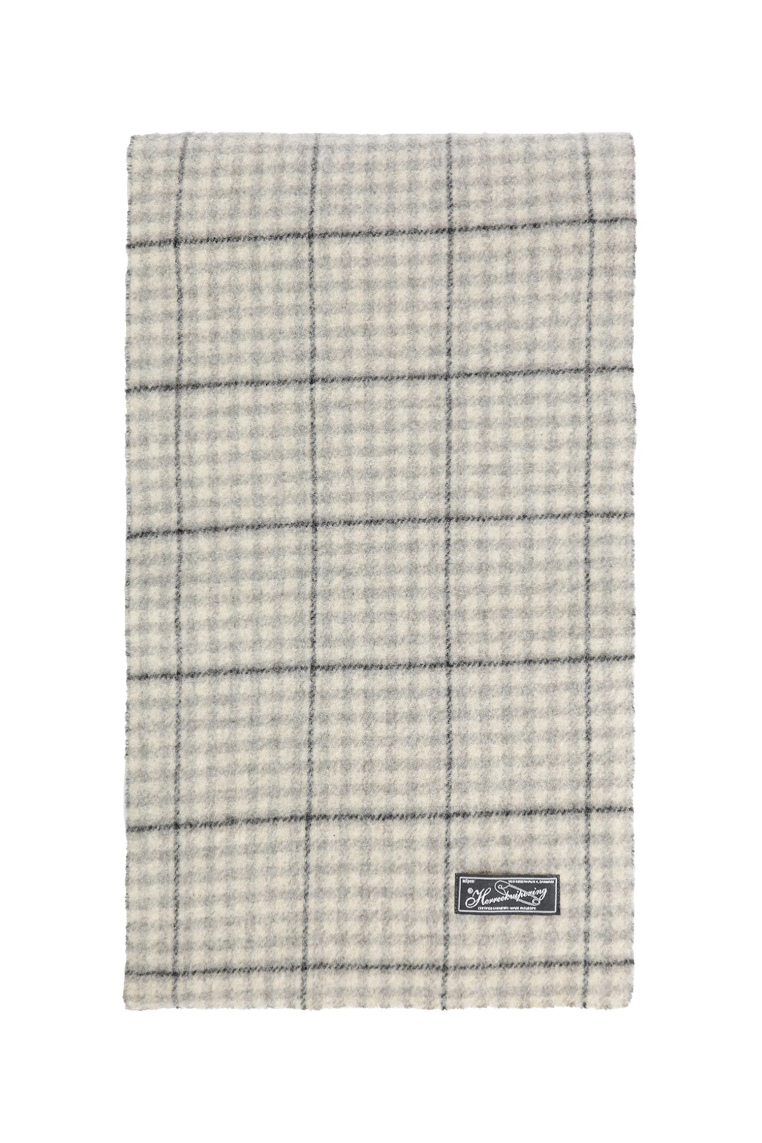 Grey Check Facade Scarf - 1