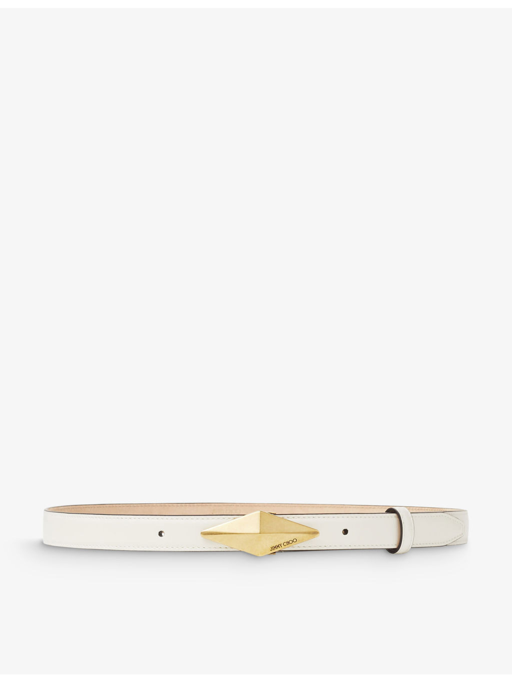 Diamond logo-engraved leather belt - 1