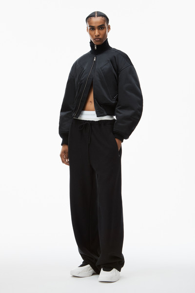 Alexander Wang wide leg sweatpants with pre-styled detachable logo brief outlook