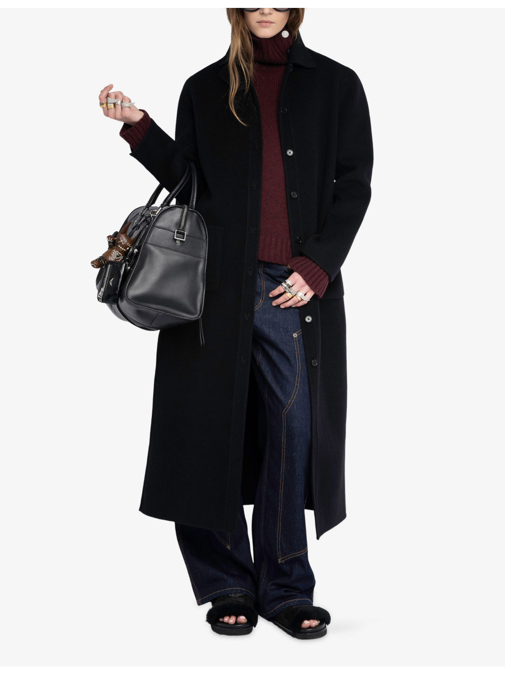 Micro Single-Breasted Wool-Blend Coat - 2