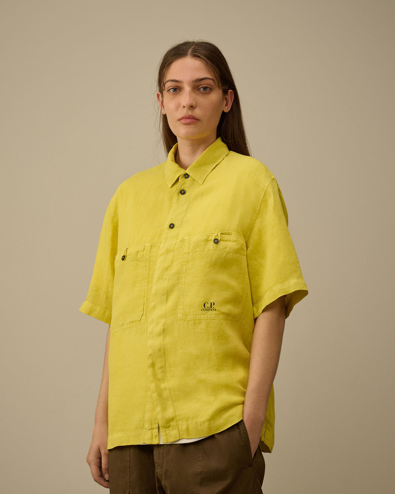 Linen Boxy Short Sleeve Shirt 3