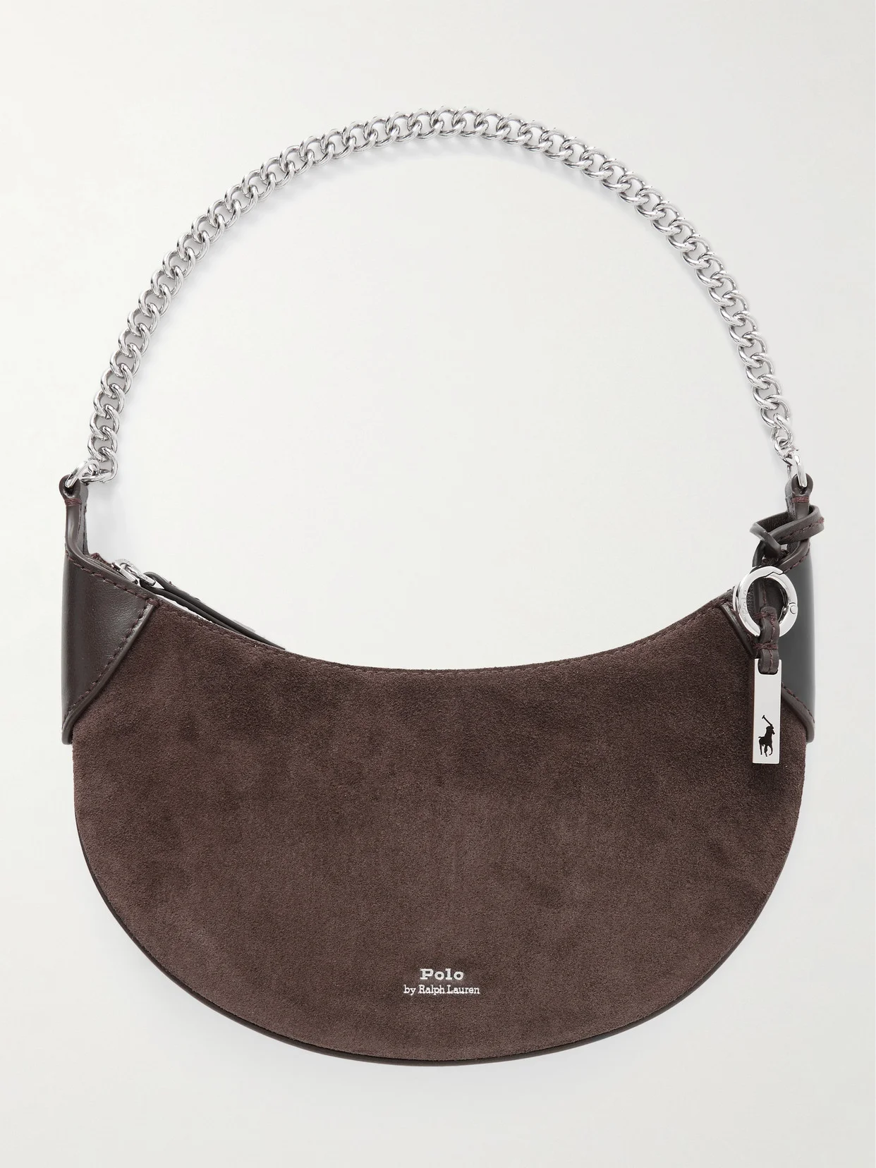 Polo Id Small Leather-trimmed Suede Shoulder Bag - 1